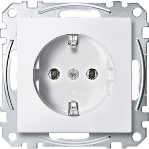 Gniazdo elektryczne Merten System M MEG2301-0419, biały