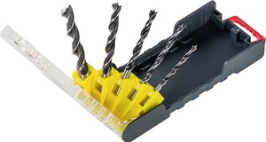  Zestaw 3 kaset z wiertłami do drewna, metalu i kamienia Zestaw wierteł kwb 109156 3 szt.