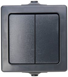 Przełącznik serii do pomieszczeń wilgotnych natynkowy  Kopp Nautic 565515009, antracytowy