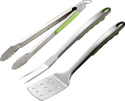 Sztućce do grilla tepro Garten  zielony, stali szlachetnej