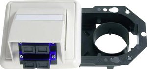 Gniazdo przyłączeniowe OAD pojedyncze z 2xSC-D, zamontowane, alpejska biel Złącze żeńskie do światłowodu Telegärtner H02051C0058, 1 szt.