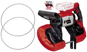 Piła taśmowa akumulatorowa Einhell TE-MB 18/127 Li-Solo Power X-Change Głębokość cięcia (maks.) 115 mm 18 V