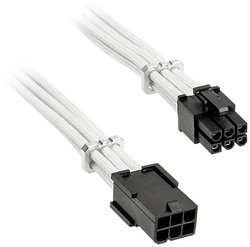 Przedłużacz Alchemy 6-pin PCIe, 45 cm, w oplocie - biały Kabel Bitfenix BFA-MAC-6PEG45WK-RP  0.45 m