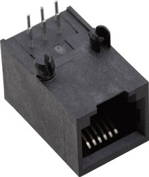 złącze żeńskie do wbudowania poziomego RJ12 BEL Stewart Connectors SS64600-020F Ilość styków: 6P6C 1 szt.