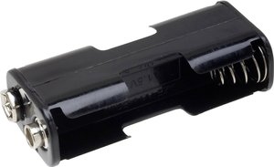 Uchwyt baterii 2x AA Połączenie zatrzaskowe TRU COMPONENTS BH-322-1B Komora baterii TRU COMPONENTS BH-322-1B 2 x AA, Złącze zatrzaskowe