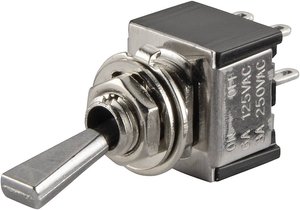 Przełącznik dźwigienkowy TRU COMPONENTS TC-TA201F1 1587647, 2 x wył/wł, 250 V/AC, 3 A, 1 szt.