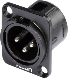 Złącze montażowe XLR, 3-Pin Hicon HI-X3DM-M