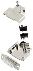 Zestaw listew żeńskich D-Sub encitech D45PK-M-15-HDS26-W-K 6355-8057-12, rzędy: 3, styki: 26, 45 °, 1 szt.