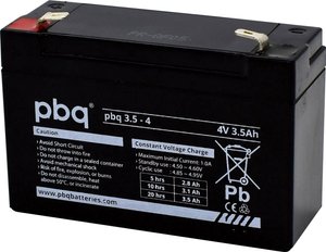 Akumulator ołowiowy PBQ PB-4-3,5 1694710, AGM, 4 V, 3.5 Ah