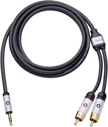 Kabel audio, Cinch / Jack Oehlbach 60006, [2x złącze męskie RCA/cinch - 1x złącze męskie jack 3,5 mm], 5.00 m, czarny