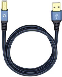 Kabel USB Oehlbach USB Plus B, USB 2.0, Złącze męskie USB-A, Złącze męskie USB-B, 5.00 m