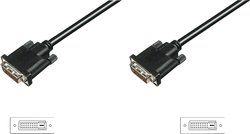 Kabel przyłączeniowy DVI, DVI (24+1), wtyk/wtyk, 2 m długości, DVI-D Dual Link, czarny Kabel DVI Digitus AK-320108-020-S, okrągły, podwójne ekranowanie, 2.00 m