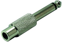 Adapter jack  złącze męskie jack 6,3 mm - złącze żeńskie RCA/cinch Mono TRU COMPONENTS 1559804  1 szt.