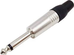 Złącze męskie jack 6,35 mm TRU COMPONENTS 1408824, niklowany, złącze męskie proste, 1 szt.