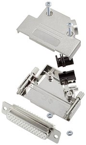 Zestaw listew żeńskich D-Sub encitech D45PK-M-25-HDS44-W-K 6355-8057-13, rzędy: 3, styki: 44, 45 °, 1 szt.