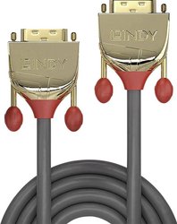 Kabel DVI LINDY LINDY 3m DVI-D Dual Link Kabel Gold 36203, 3.00 m
