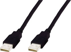 Kabel USB Digitus AK-300100-030-S, USB 2.0, Złącze męskie USB-A, Złącze męskie USB-A, 3.00 m