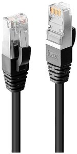 Kabel LAN LINDY 45600, 1 szt., RJ45, CAT 6, SF/UTP, 0.30 m, czarny