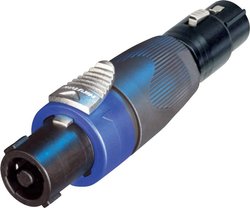 Adapter złącza głośnikowego  złącze męskie Speakon - złącze żeńskie XLR  Neutrik NA4FX-F  1 szt.