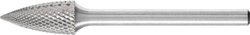 Frez z węglików spiekanych, ostrołukowy, trzpień 6x13 mm ø 3 mm, nacięcie MIKRO do obróbki precyzyjnej Frez PFERD SPG 0613/3 MICRO 21222773, 6 mm x 43 mm , 1 szt.