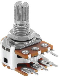 Potencjometr obrotowy  stereo 0.05 W 100 kΩ Alpha RV16A01F20KA100KM 1 szt.