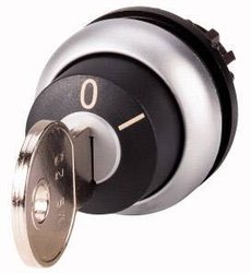 Przycisk kluczykowy Eaton M22-WRS-MS20 pierścień przedni z tworzywa sztucznego czarny   1 szt.