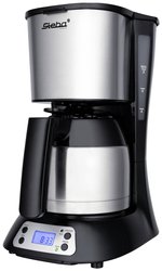 Ekspres przelewowy Steba z dzbankiem termicznym o pojemności 1 litra i stałym filtrem do kawy ze stali nierdzewnej KM F3 THERMO Ekspres do kawy Steba 43-23-00 KM F3 THERMO 900 W