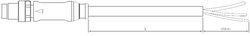 Kabel czujnika / urządzenia wykonawczego, kabel połączeniowy, wtyczka prosta, M12, otwarty koniec Kabel czujników/elementów wykonawczych TE Connectivity 2273022-1 1 szt.