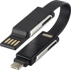 Przejściówka USB 2.0 Renkforce RF-4591192, [1x złącze męskie USB-A 2.0, złącze męskie USB-C - 1x złącze męskie Lightning, złącze męskie USB-C, złącze męskie Micro USB]