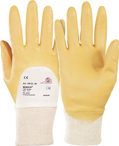 Rękawice robocze KCL Monsun® 105-9, Rozmiar rękawic: 9, L, biały, żółty