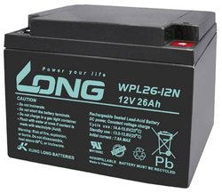Akumulator ołowiowy Long WPL26-12N-M WPL26-12N-M, AGM, 12 V, 26 Ah