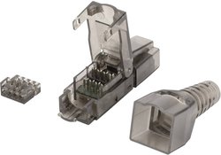 Przejściówka, adapter LAN RJ45 Digitus  [1x złącze żeńskie wtykowe, szybkozłącze zaciskowe - 1x złącze męskie RJ45, złącze męskie RJ45 8p8c]