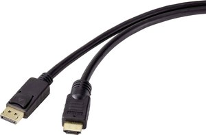 Przejściówka DisplayPort, HDMI Renkforce RF-4596876, pozłacane styki, 20.00 m
