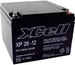 Akumulator ołowiowy XCell XP2412 XCEXP2612, AGM, 12 V, 26 Ah