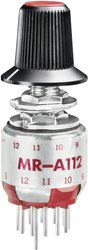 Przełącznik obrotowy NKK Switches MRA112-A, 125 V/AC, 0.25 A, Pozycje przełączenia 12, 1 x 30 °, 1 szt.