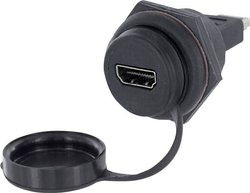 Adapter HDMI encitech 1310-1033-02, złocony, adapter do wbudowania, 1 szt.