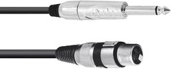 Przejściówka Omnitronic 3022516M [1x złącze żeńskie XLR 3 pin - 1x złącze męskie jack 6,3 mm (mono)] 2.00 m