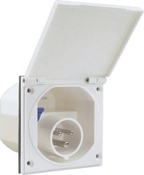 Wtyczka CEE-Cara zasilająca, 811.100-CO, 16 A, IP44, 105 x105 x 80 mm, biała