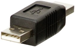 Przejściówka, adapter USB 2.0 LINDY 71229, [1x złącze męskie USB-A 2.0 - 1x złącze męskie USB-A 2.0]