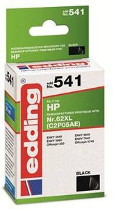 Edding Tusz Zamiennik HP 62XL, C2P05AE Czarny atrament Edding EDD-541 18-541, 1 szt.