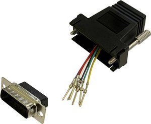 Adapter BKL Electronic 10121116 złącze męskie D-SUB 15-pin - złącze żeńskie RJ12