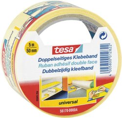 tesa® dwustronna uniwersalna taśma klejąca - idealna do układania dywanów oraz do prac rękodzielniczych i dekoracyjnych Taśma dwustronna tesa  56170-00004-11 UNIVERSAL (D x S) 5 m x 50 mm 5 m 1 szt.