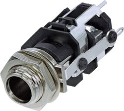 Złącze męskie jack 6,35 mm Rean AV RJ5VM RJ5VM, ocynowany, złącze żeńskie do wbudowania pionowego, 1 szt.