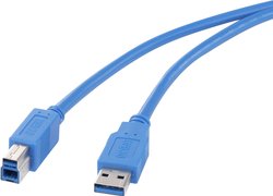 Kabel Kabel USB USB 3.2 Gen1 (USB 3.0) Renkforce RF-4260504 Złącze męskie USB-A, Złącze męskie USB-B 1.80 m