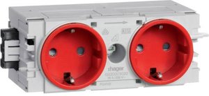 Gniazdo TEHALIT, 2-krotny rt, profil C GS2000 vrt Szyna Hager GS20003020 1 szt.