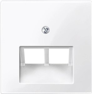 Gniazdo UAE/IAE/ISDN Zaślepka Merten System M, 1-M, M-Smart, M-Plan, M-Creativ 296119, biały (błyszczący)