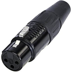Złącze męskie XLR Rean AV RC3F-B RC3F-B, złącze żeńskie proste, 1 szt.