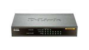 8-portowy D-Link Fast Ethernet PoE niezarządzalny przełącznik pulpitu Switch D-Link DES-1008PA, 8 Portów, 100 MBit/s, funkcja PoE
