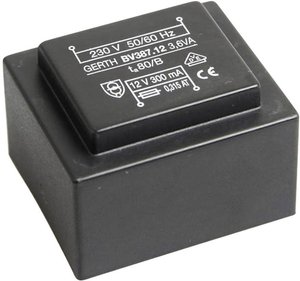 Transformator do PCB, EI 38/13,6  Gerth PTG381801 230 V N/A N/A 3.6 VA