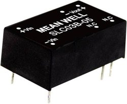 Moduły przetwornicy MEANWELLL DC/DC serii SLC03DIP/DIL16 Obudowa Pojedyncze wyjście Stosunek napięcia wejściowego: 2:1 Moc: 3W regulowana Moduł przetwornicy DC/DC Mean Well SLC03A-15 SLC03A-15, 3 W, 200 mA, 1 szt.